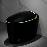 AISU Unique Smart Toilet with Bidet Built In, Intelligent One Piece Toilet For Modern Bathroom, Auto Open/Close Seat, Foot Sensor, LED Display, Night Light, Warm Water & Dryer, Black