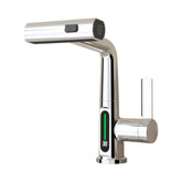 Ausziehbarer Lift-LED-Temperatur-Digitalanzeige-Badezimmer-Waschbeckenhahn