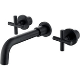AISU Double Handle Wall Mount Bathroom Faucet