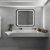 32*32 Inch Bathroom Vanity LED Mirror with Anti-Fog, Dimmable, CCT Adjustable, IP54 Waterproof