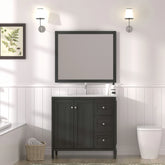 AISU Freestanding Modern Bathroom Cabinet with Basin, Munich Black