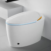 AISU Unique Smart Toilet with Bidet Built In, Intelligent One Piece Toilet For Modern Bathroom, Auto Open/Close Seat, Foot Sensor, LED Display, Night Light, Warm Water & Dryer, White