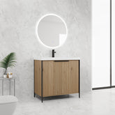 AISU 36" Modern Freestanding Bathroom Vanity with Resin Sink & Soft-Close Cabinet Doors