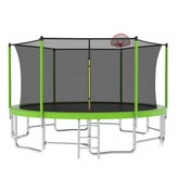 AISU 16FT Trampoline with Balance Bar & Basketball Hoop&Ball, ASTM Approved