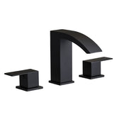AISU 8" Widespread Stainless Steel Faucets for Sink 3 Hole Matte Black