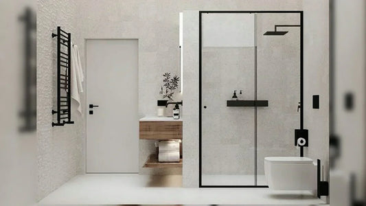 Black-Framed Shower Doors: Industrial Style Meets Function