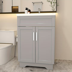 Meuble-lavabo de salle de bain AISU avec lavabo en céramique