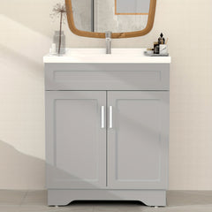 Meuble-lavabo de salle de bain AISU avec lavabo en céramique