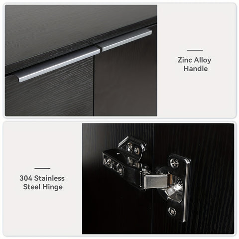 AISU 28" Moderner schwarzer Wandwaschtisch mit 1 Tür und 1 Schublade