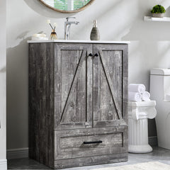 AISU 24" Farmhouse Bathroom Vanity with Sink