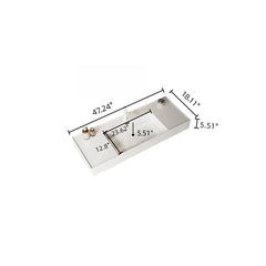 Meuble-lavabo mural de 48 po, design moderne blanc (sans robinet) 