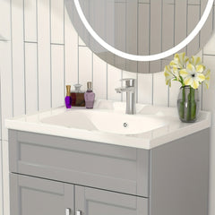 Meuble-lavabo de salle de bain AISU avec lavabo en céramique