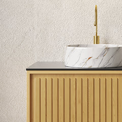 30" Wandmontierter Badezimmerwaschtisch mit Waschbecken 