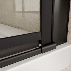 AISU 30in. W X 72in. H Frameless Pivot Bifold Shower Door, 1/4" (6mm) Clear SGCC Tempered Glass Shower Door