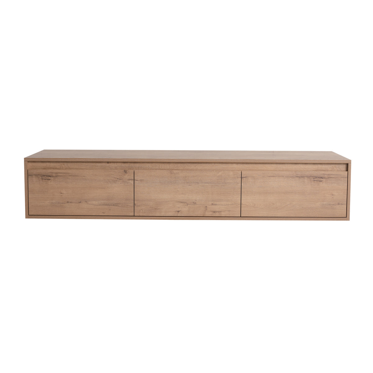 AISU Modern Minimalist 60" Bathroom Cabinet with Soft-Close Drawers, Imitative Oak Finish