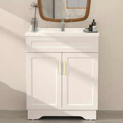 Meuble-lavabo de salle de bain AISU avec lavabo en céramique