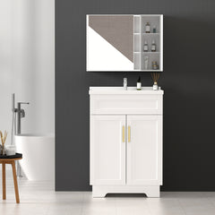 Meuble-lavabo de salle de bain AISU avec lavabo en céramique