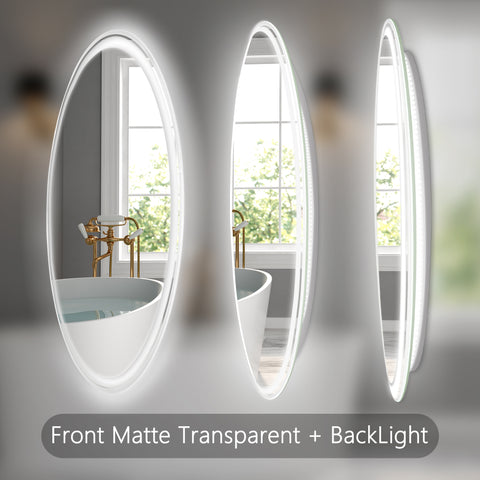 Miroir de salle de bain rond à LED de 71 cm (28 po) – Fixation murale pour plus de commodité 