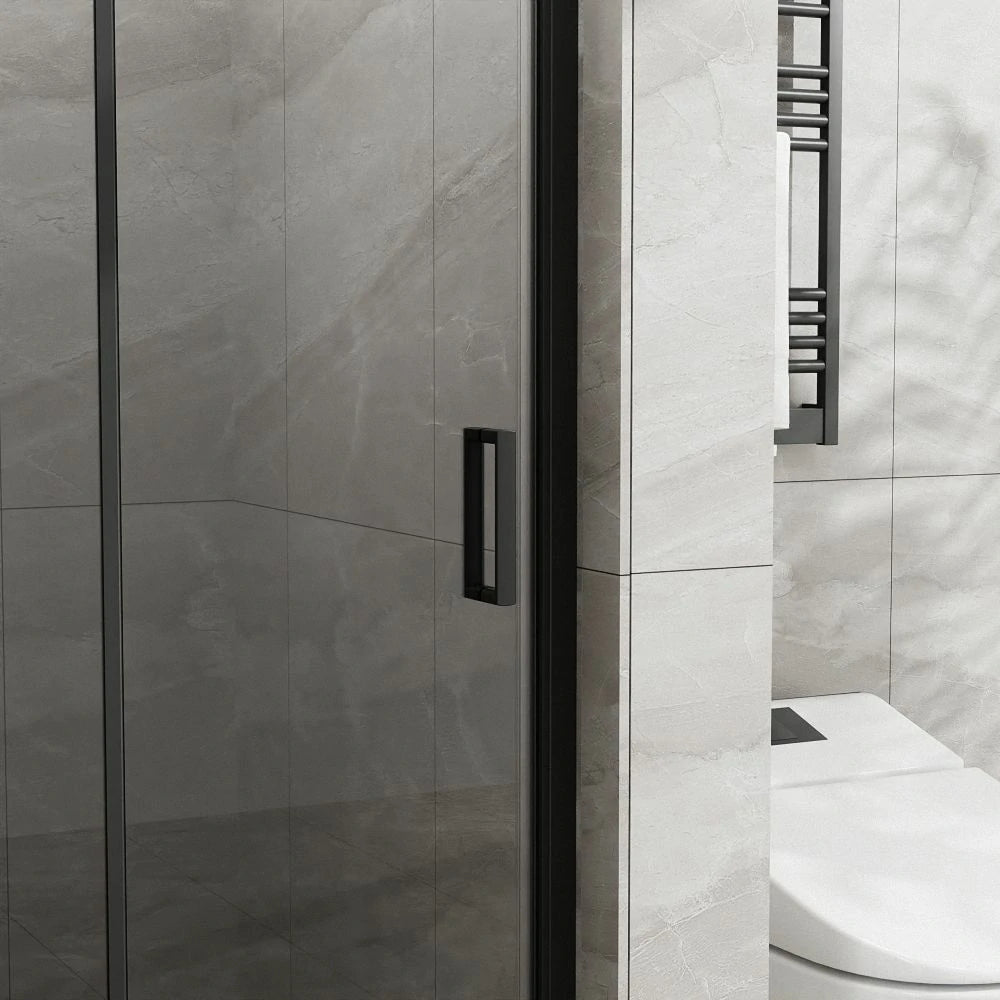 34" x 72" Faltbare rahmenlose Glasduschtür, 1/4 Zoll gehärtetes Klarglas, faltbare Drehschwingtür, Chrom-Finish