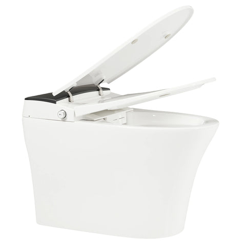 AISU Smart-Toilette mit Fußsensor-Spülung, blauem Nachtlicht, weiß