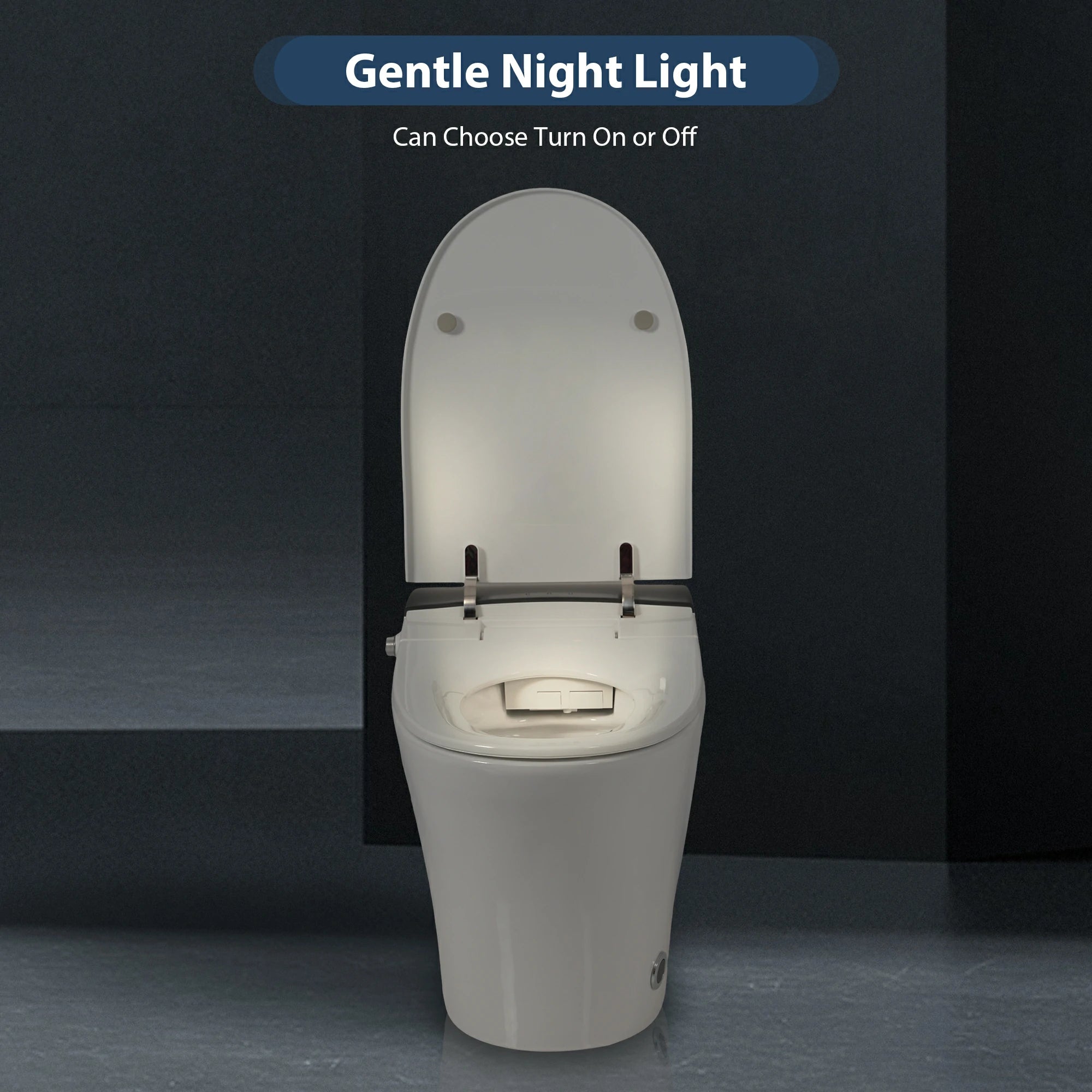 AISU Smart-Toilette mit Fußsensor-Spülung, blauem Nachtlicht, weiß