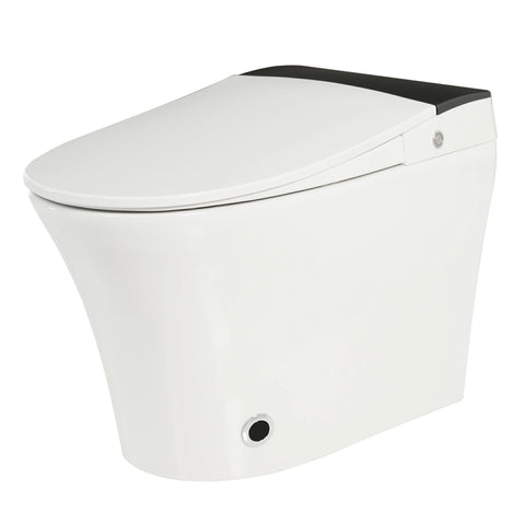 AISU Smart-Toilette mit Fußsensor-Spülung, blauem Nachtlicht, weiß