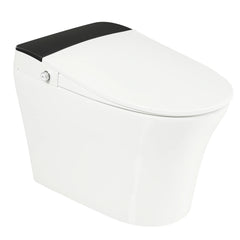 AISU Smart Toilet with Foot Sensor Flush, Blue Night Light, White