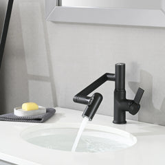 Robinet de lavabo AISU avec fonction de pulvérisation, affichage de la température, interrupteur antidérapant, commandes chaud/froid et bec pivotant à 360° 