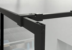 AISU 34"/46“ X 72" Shower Screen Walk-in Black Finish