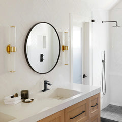 Robinet de lavabo de salle de bain en acier inoxydable à poignée unique AISU avec plaque de pont et ensemble de vidange