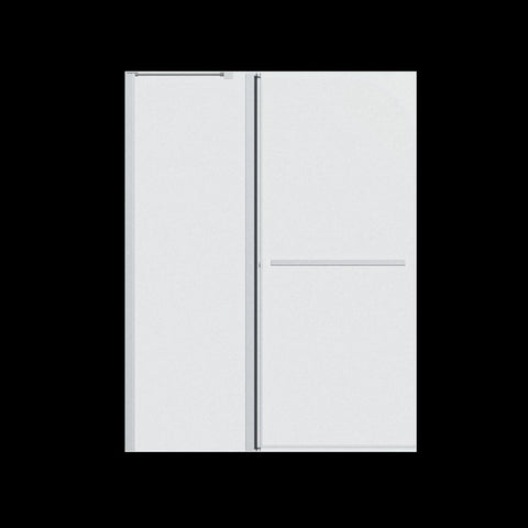 43 Zoll B x 58 Zoll H, rahmenlose Faltduschtüren für Badewanne, 1/4 Zoll (6 mm) dickes SGCC-Hartglas, Chrom