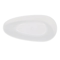 AISU 59" Freestanding Solid Surface Bathtub, Luxury Handcrafted Stone Resin Freestanding Soaking Bathtub with Overflow and Pop-up Drain, Glossy White