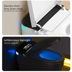 AISU Smart Toilet with Heated Bidet Seat, Portable toilet with bidet built in AUTO Open&Close, AUTO Dual Flush, Bidet toilet with Dryer and Warm Water, White