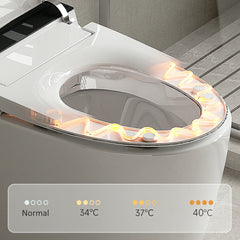 AISU Smart Toilet with Heated Bidet Seat, Portable toilet with bidet built in AUTO Open&Close, AUTO Dual Flush, Bidet toilet with Dryer and Warm Water, White