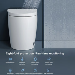 AISU Smart Toilet with Heated Bidet Seat, Portable toilet with bidet built in AUTO Open&Close, AUTO Dual Flush, Bidet toilet with Dryer and Warm Water, White