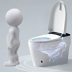 AISU Smart Toilet with Heated Bidet Seat, Portable toilet with bidet built in AUTO Open&Close, AUTO Dual Flush, Bidet toilet with Dryer and Warm Water, White