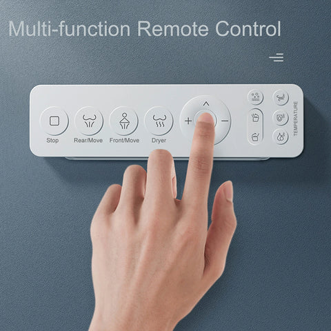 AISU Smart-Toilette mit beheiztem Bidet-Sitz, tragbare Toilette mit eingebautem Bidet mit automatischem Öffnen und Schließen, automatischer Doppelspülung, Bidet-Toilette mit Trockner und warmem Wasser, weiß