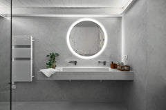 Miroir de salle de bain LED 32 pouces avec antibuée, intensité variable, CCT réglable, étanchéité IP54