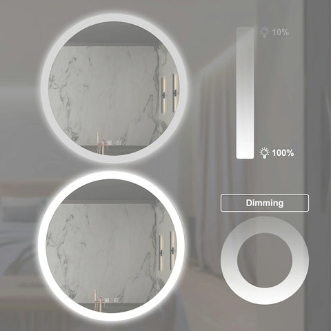 32 Zoll Badezimmer-Kosmetikspiegel mit LED-Beleuchtung, beschlagfrei, dimmbar, CCT einstellbar, IP54 wasserdicht