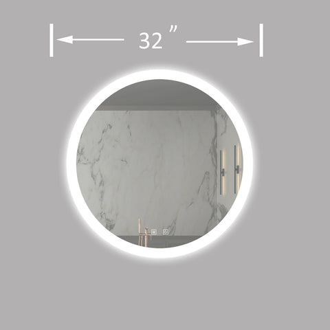 32 Zoll Badezimmer-Kosmetikspiegel mit LED-Beleuchtung, beschlagfrei, dimmbar, CCT einstellbar, IP54 wasserdicht