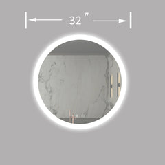 Miroir de salle de bain LED 32 pouces avec antibuée, intensité variable, CCT réglable, étanchéité IP54