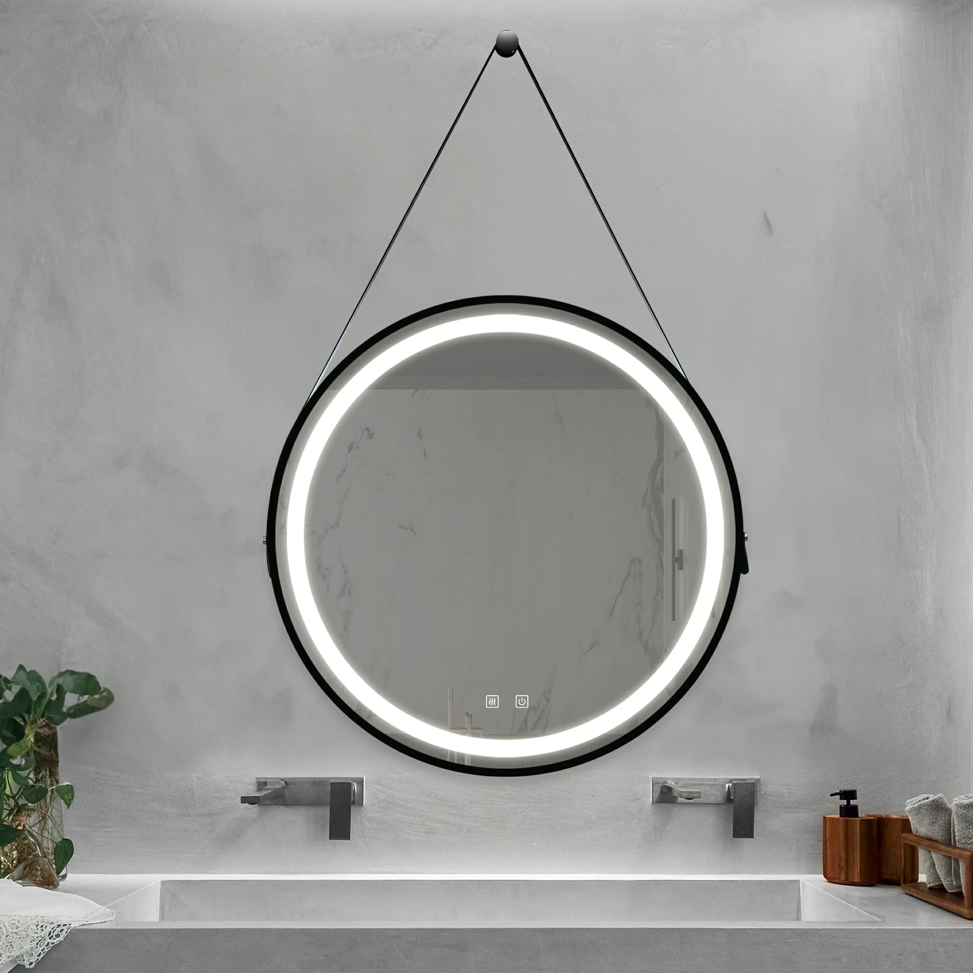 24 Zoll Badezimmer-Kosmetikspiegel mit LED-Beleuchtung, beschlagfrei, dimmbar, CCT einstellbar, IP54 wasserdicht