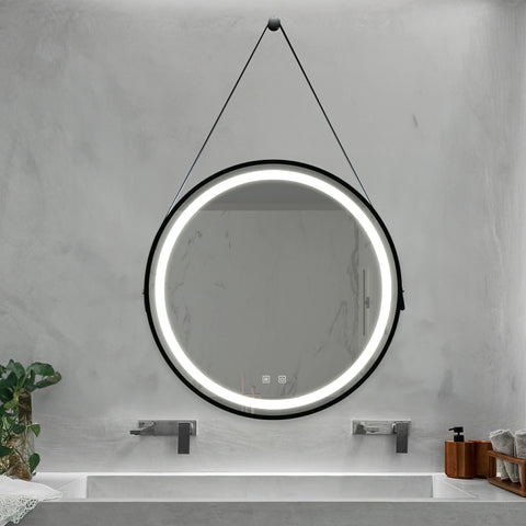 24 Zoll Badezimmer-Kosmetikspiegel mit LED-Beleuchtung, beschlagfrei, dimmbar, CCT einstellbar, IP54 wasserdicht