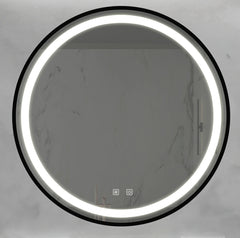 Miroir de salle de bain LED 24 pouces avec antibuée, intensité variable, CCT réglable, étanchéité IP54