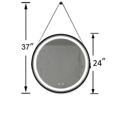 Miroir de salle de bain LED 24 pouces avec antibuée, intensité variable, CCT réglable, étanchéité IP54