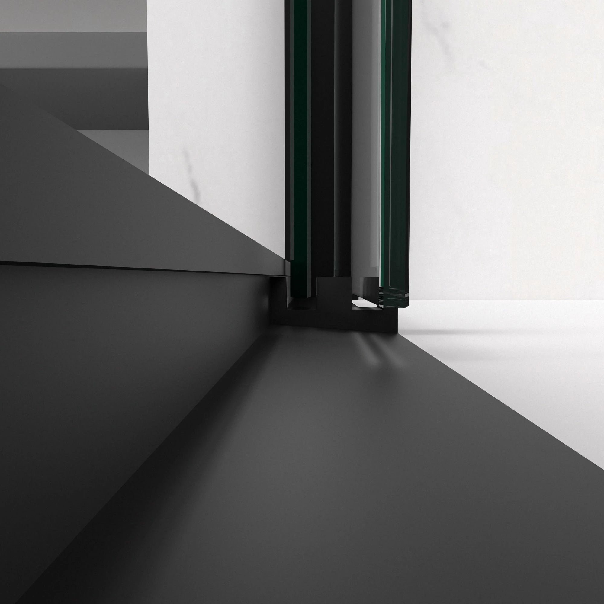 Porte de douche coulissante double avec cadre en aluminium 56-60"x70", porte coulissante de salle de bain avec verre trempé transparent de qualité supérieure de 8 mm (5/16"), finition noir mat
