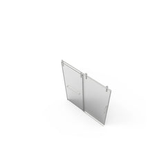 56"-60"W x 76"H Frameless Sliding Shower Door, Premium 5/16"(8mm) Thick Tempered Glass, Brushed Nickel Finished With Buffer