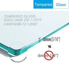 56"-60"W x 76"H Frameless Sliding Shower Door, Premium 5/16"(8mm) Thick Tempered Glass, Brushed Nickel Finished With Buffer