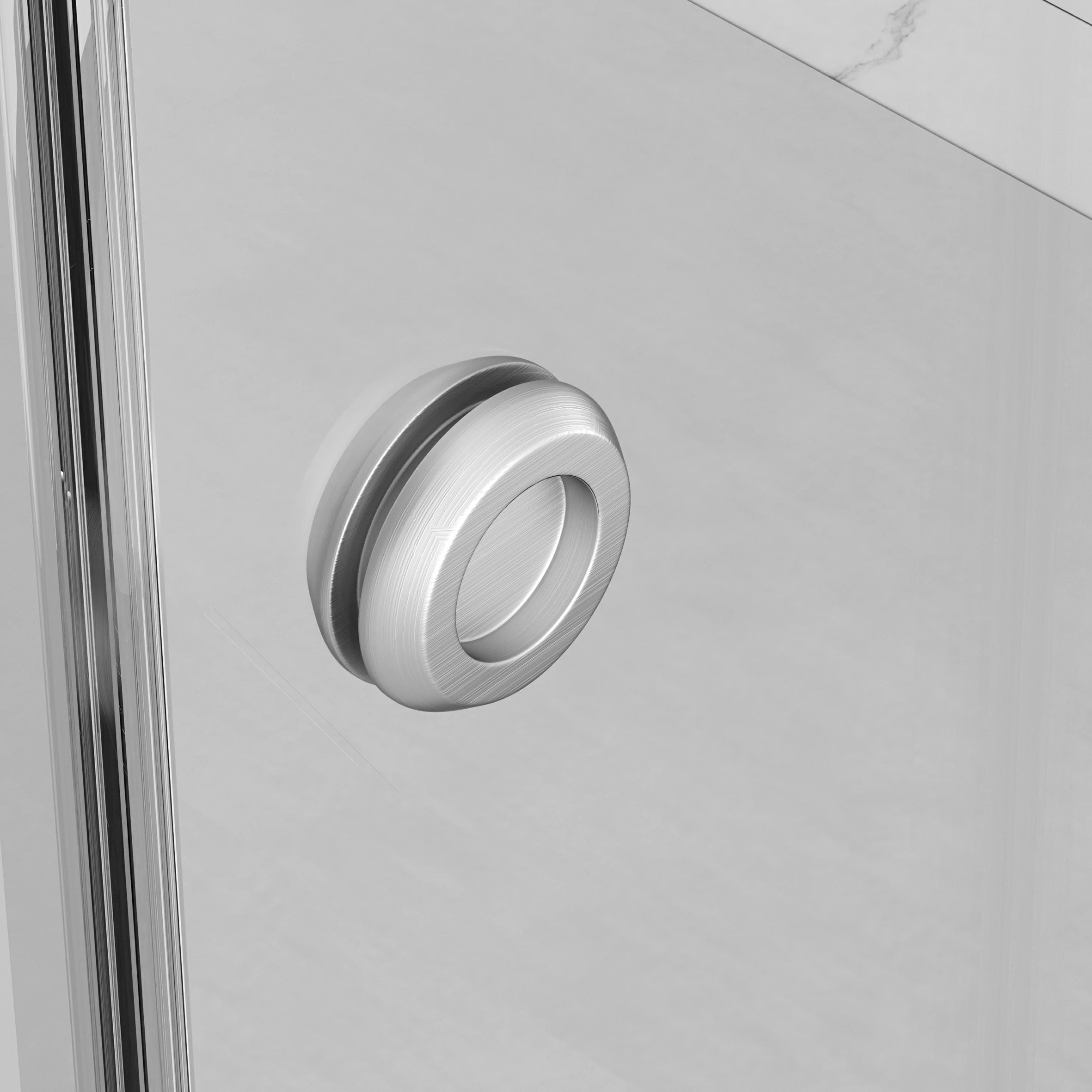 AISU 55-59" x 72" rahmenlose Duschtür, doppelte Schiebetür, 5/16" (8 mm) gehärtetes Glas, hochwertige Duschkabine aus gehärtetem Glas, beidseitig leicht zu reinigende Beschichtung