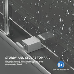 AISU 55-59" x 72" Frameless Double Sliding Shower Door, 5/16"(8mm) Tempered Glass, Brushed Nickel